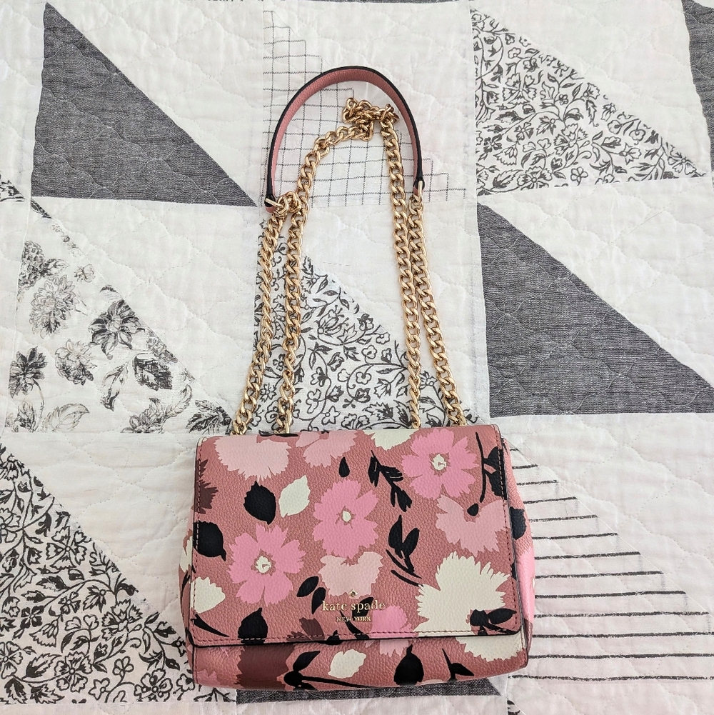 NEW Kate Spade Pink Floral Crossbody Bag